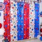 LOLStar 4th of July Decorations, Red White Blue 3 Pack America Star Tinsel Foil Fringe Curtains, Photo Booth Prop Streamer Backdrop for Independence Day, Memorial Day, Labor Day, Patriotic Party